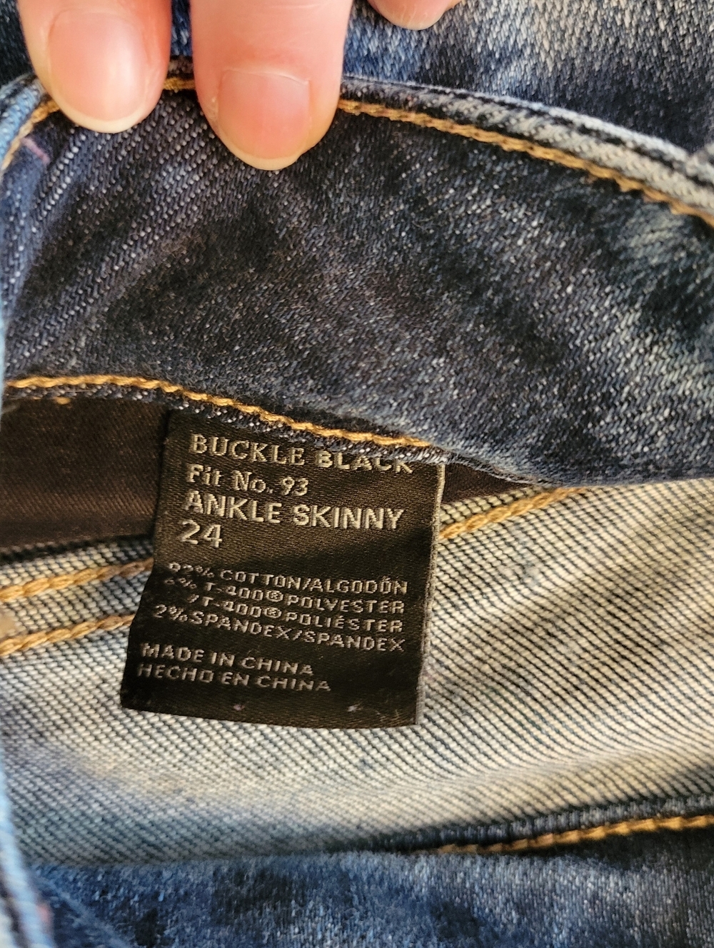 Buckle Black Fit 93 Midrise Ankle Skinny Jeans Women's Size 24 - Picture 8 of 9
